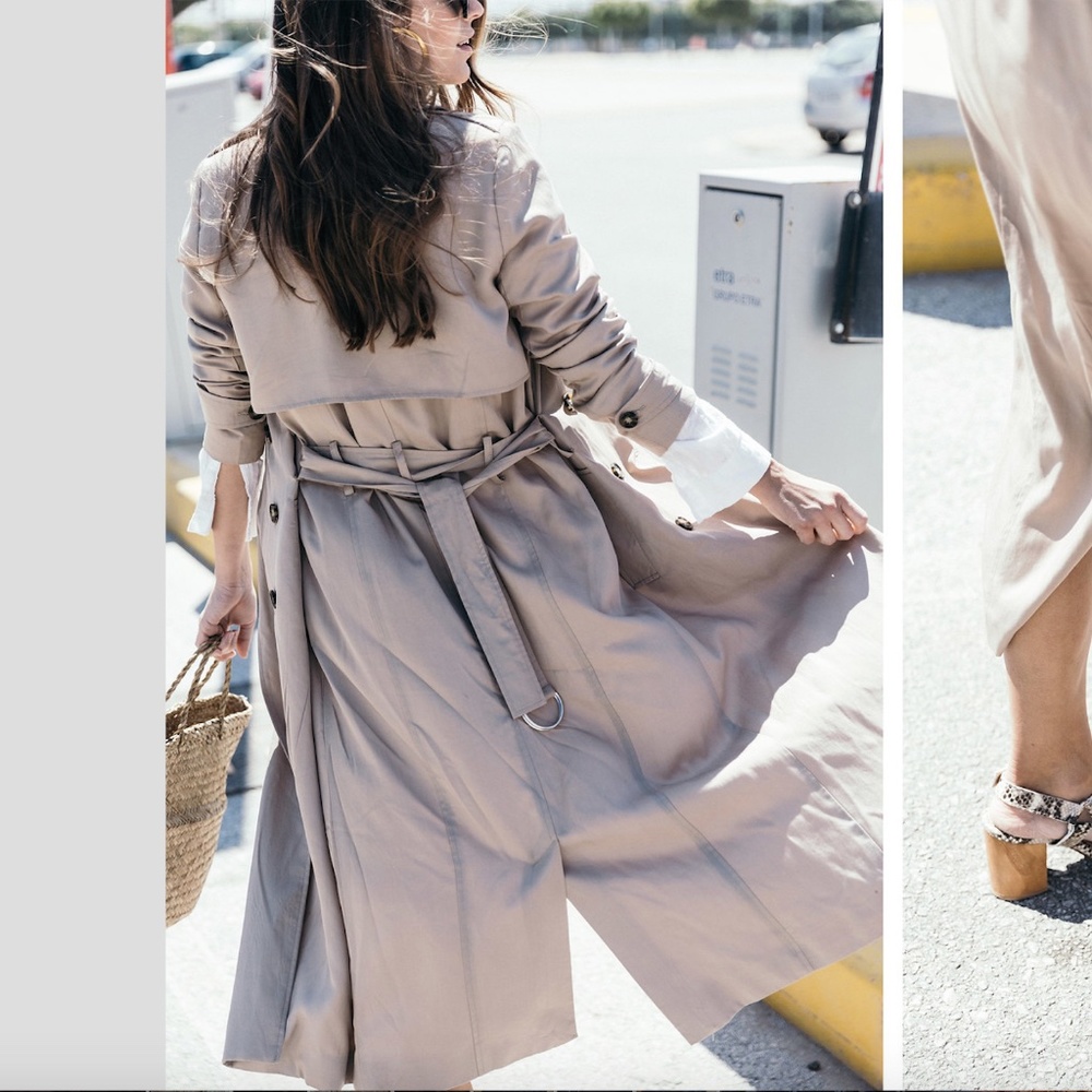 Pull&Bear special edition long cream tan trench